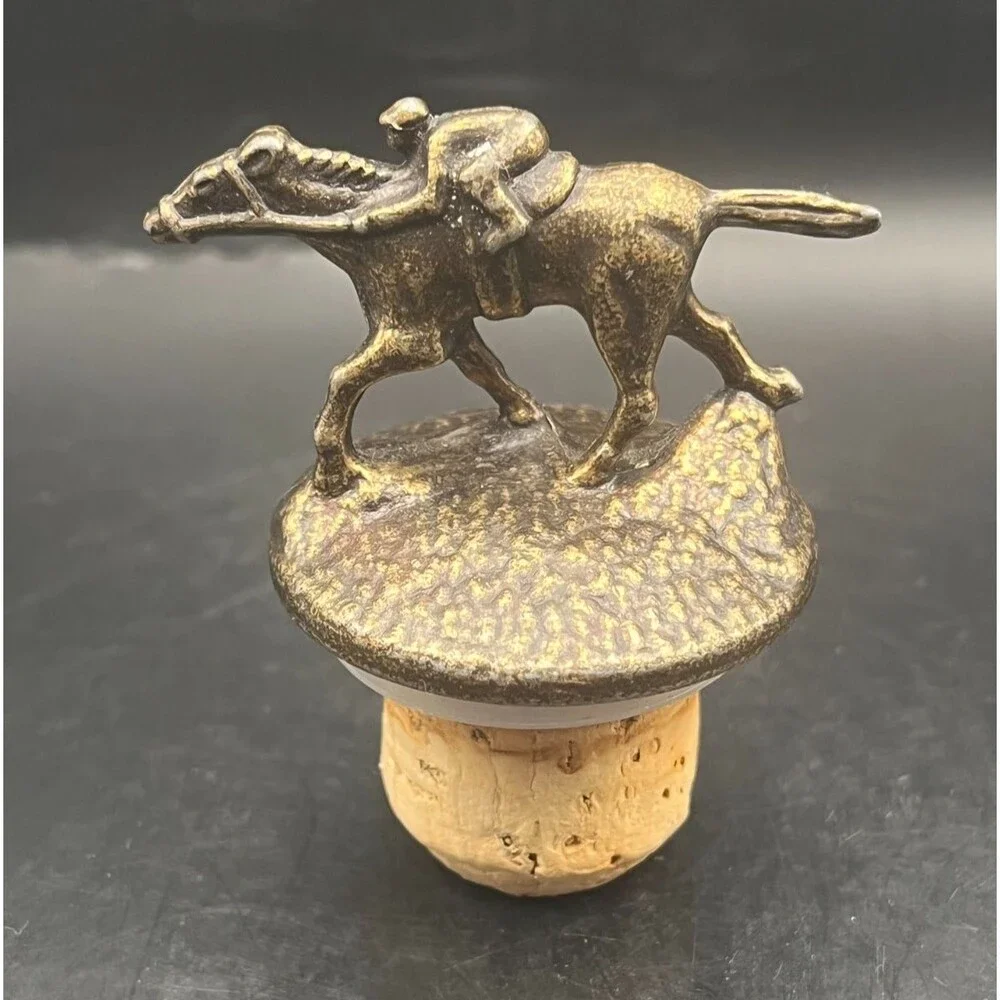 Blantons Bourbon Stopper N Horse Jockey Bottle Topper Collectible Whiskey Cork